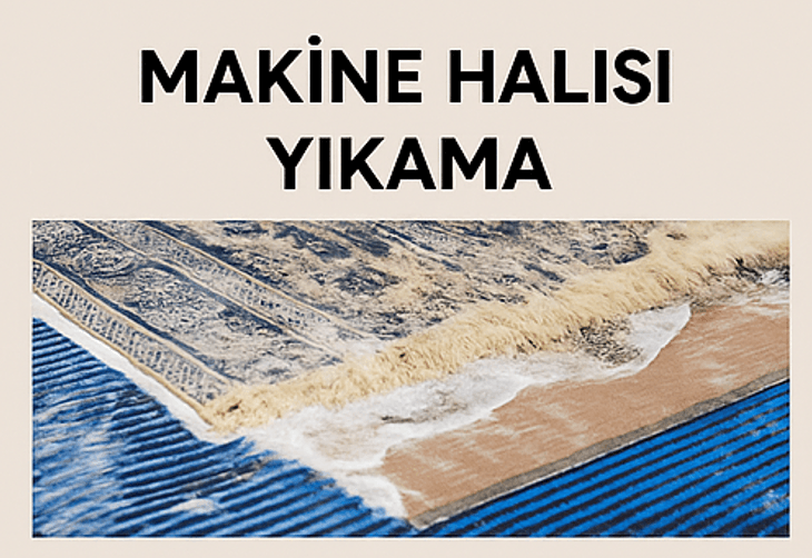 Halı yıkama sürecini gösteren görsel