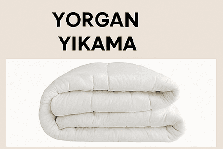 Ev tekstili temizliği için yorgan yıkama görseli